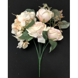 Rose/Hydrangea Bouquet Pink 13"